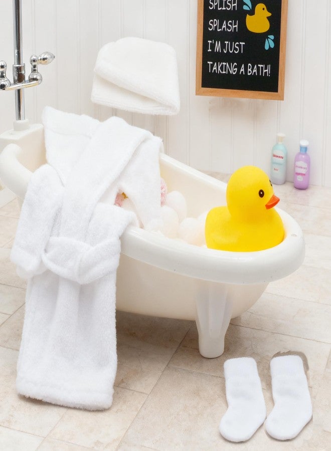 i-Beeboo Christmas Elf Doll Accessories Kit, Over 10Pcs Holiday Elf Doll Bath Clothes Sets Include Bathrobe Socks Bathtub Towel for Christmas Decoration - Image 5